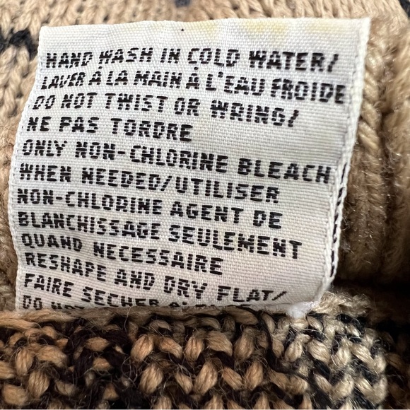 SOLD Vintage beige wool blend turtleneck dog sweater L - Picture 12 of 12